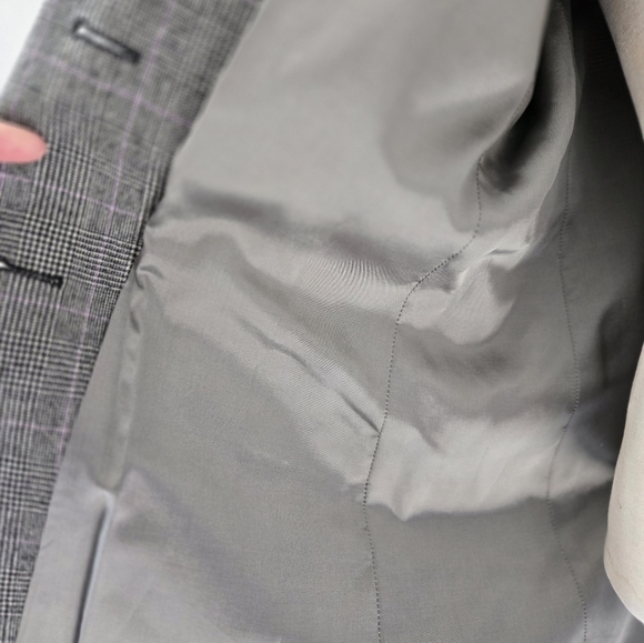 AQUASCUTUM LONDON British Luxury 100% Wool Grey Women's Blazer. Size 10 - Picture 8 of 15